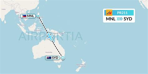 Sydney, Australia to Manila, Philippines .